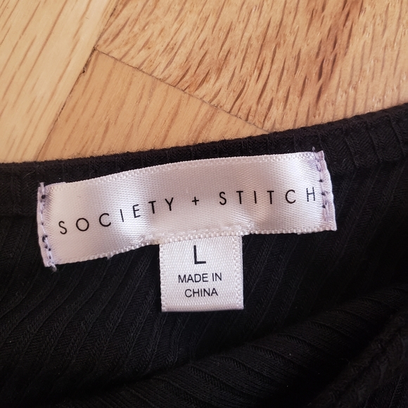 NWT black one shoulder tank top - size large - Picture 3 of 3